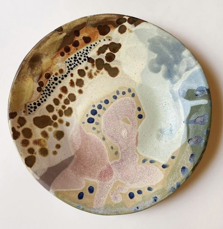 a plate with an animal painted on it