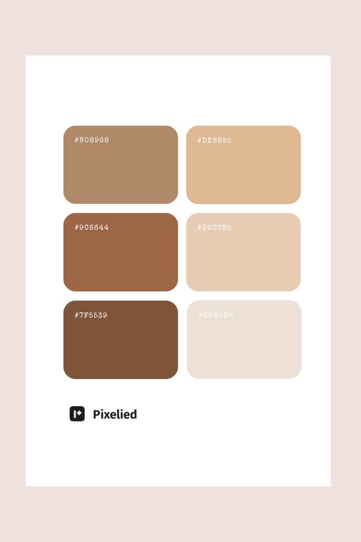 different shades of brown and beige are shown in the same color scheme for this palette