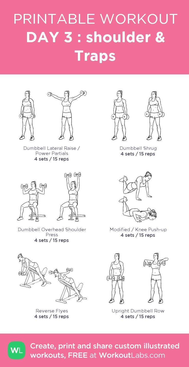 the printable workout guide for beginners to learn how to do an arm press