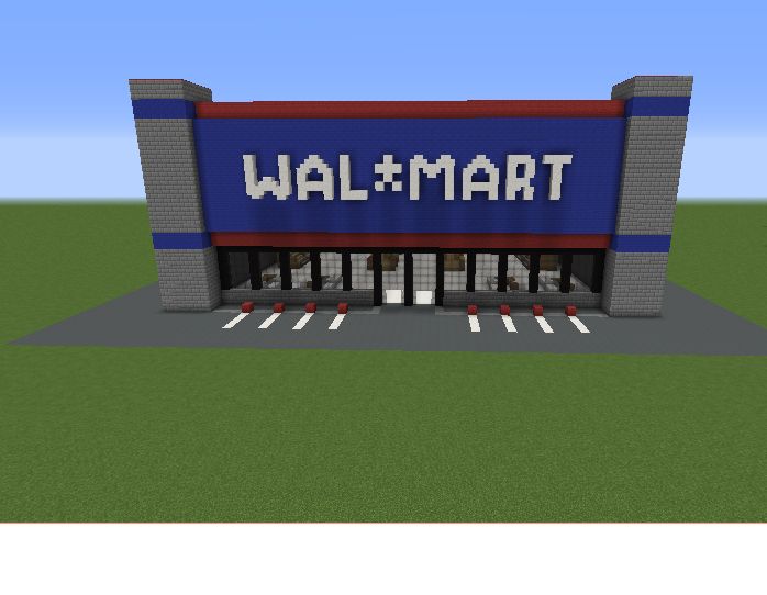 a wal - mart store is shown in the middle of an animation style video game