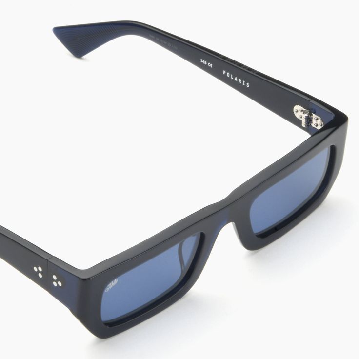 MIDNIGHT NAVY ACETATE / NAVY LENS / SILVER HARDWARE DESCRIPTION Polaris is a versatile interpretation of flat-top frames that can be styled for a retro or futuristic look. Its bold silhouette is completed with wide temples and 3-pin rivets at each hinge for durability. We plant a tree for each pair of glasses sold on our website in partnership with Eden Reforestation Projects. FEATURES Eco-conscious acetate frame Optical Class 1 nylon lenses with Anti-Reflective coating for clarity and durabilit Barrel Hinges, Instagram Tags, Eyewear Brand, Midnight Navy, Flats Top, Eco Conscious, Rivets, Silver Hardware, Lenses