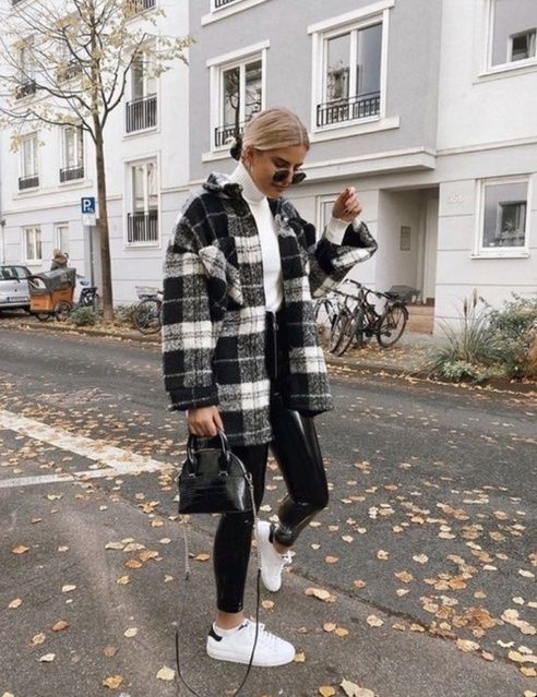 Winter Outfits 2020, Checkered Coat, Mode Prints, Winter Outfits Cold, Jordan Outfits, Neue Outfits, Trendy Fall Outfits, Looks Street Style, Trendy Fall