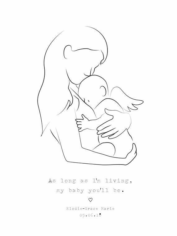 a woman holding a baby in her arms with the words as long as i'm alive