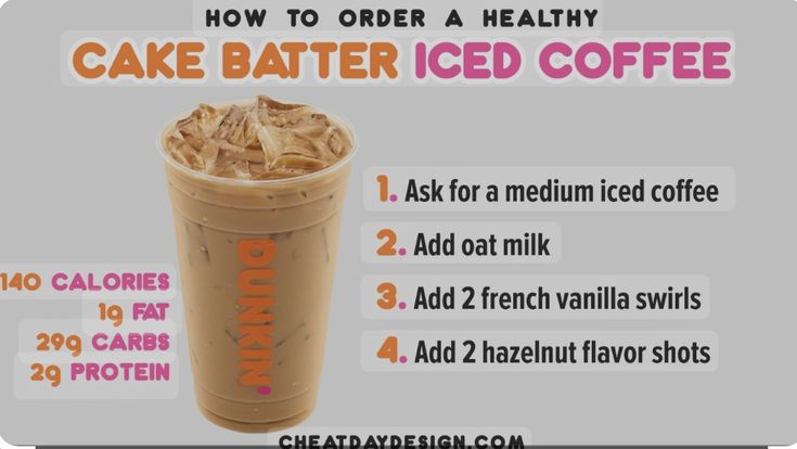 how to order a healthy cake batter iced coffee