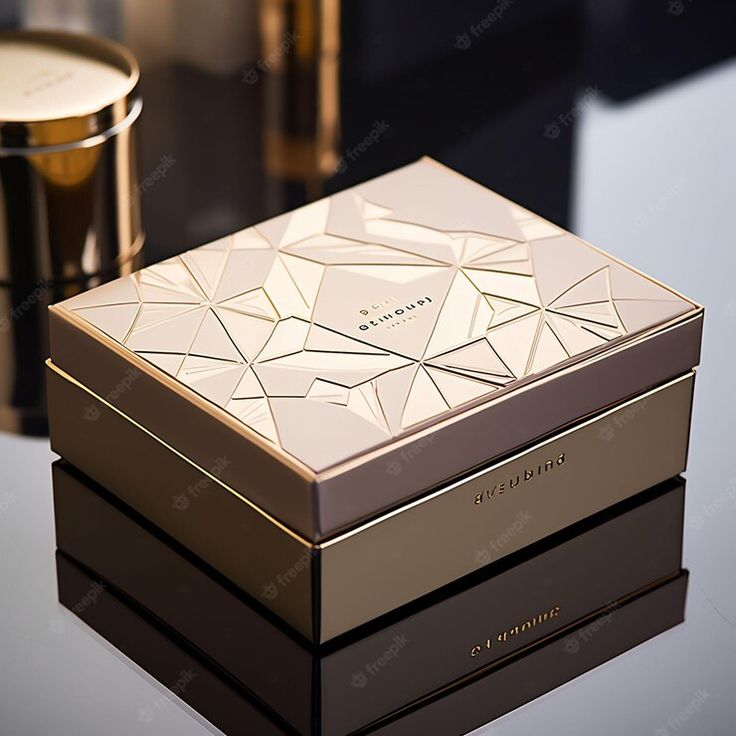 a gold box sitting on top of a table