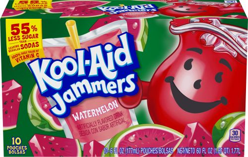 kool - aid jammers watermelon drink mix, 55 count each box