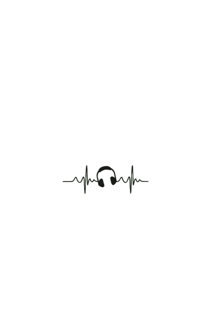 Music I Love Music Tattoo Ideas, Headphone Music Tattoo, Music Life Line Tattoo, Tattoo Idea For Music Lover, Music Based Tattoos, Indie Music Tattoo Ideas, Heartbeat Music Tattoo, Music Is Therapy Tattoo, Easy Drawings Music