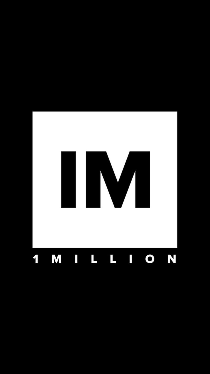 the logo for 1 million is shown in black and white, with an image of a square