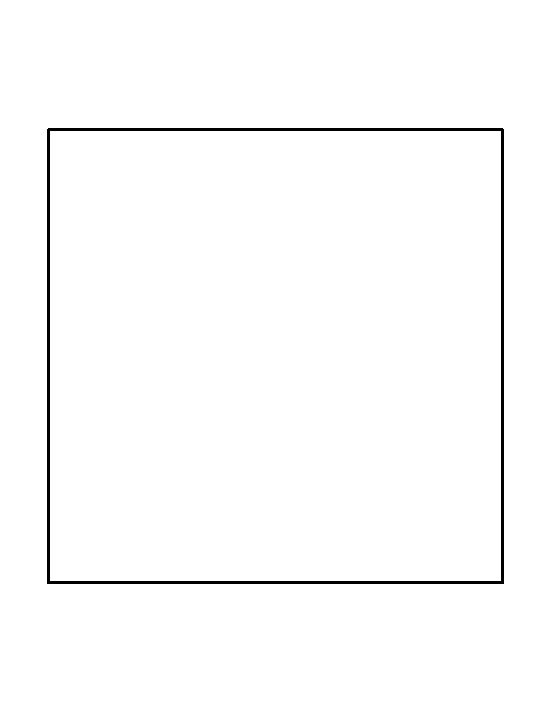 a black and white photo of a square with one line in the middle, on a white background