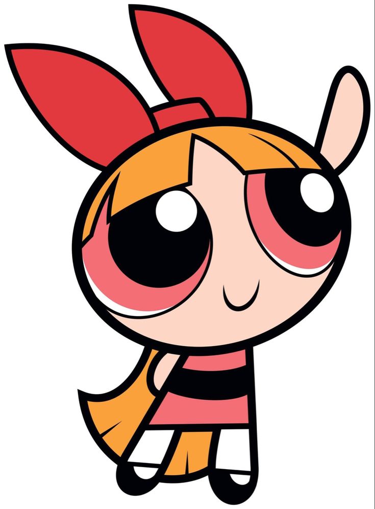 the powerpuff girls cartoon character with big eyes