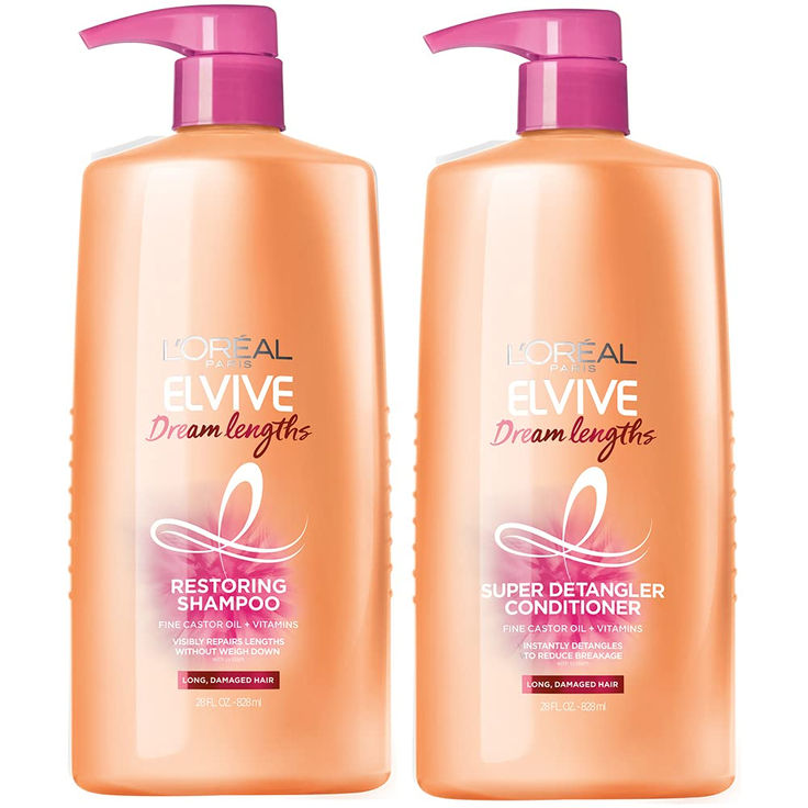 PRICES MAY VARY. Restoring Shampoo and Conditioner Set: This creamy restoring shampoo and detangling conditioner visibly repairs damage without weighing down, adding shine and protecting length as it strengthens and seals split ends Gentle Restoring Formula: With fine castor oil and vitamins B3 and B5, this paraben free long hair formula features sweet, floral, fruity scent with notes of pomegranate, caramel orchid and milk sorbet Dream Lengths: Try our whole system of shampoo, conditioner, trea Makeup Carnaval, Hair Formula, Purple Shampoo And Conditioner, Shampoo And Conditioner Set, Hair Help, Hair Setting, Leave In Conditioner, Washing Hair, Split Ends