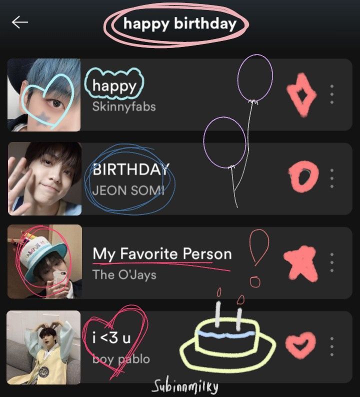 an image of birthdays on the app for someone's cell phone or tablet