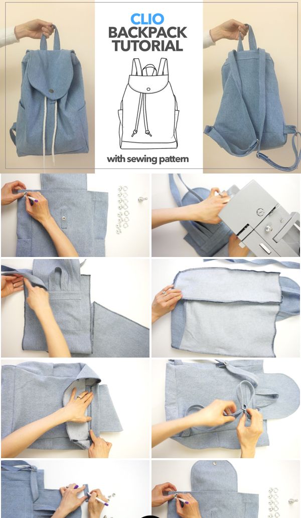 the instructions for how to make a backpack