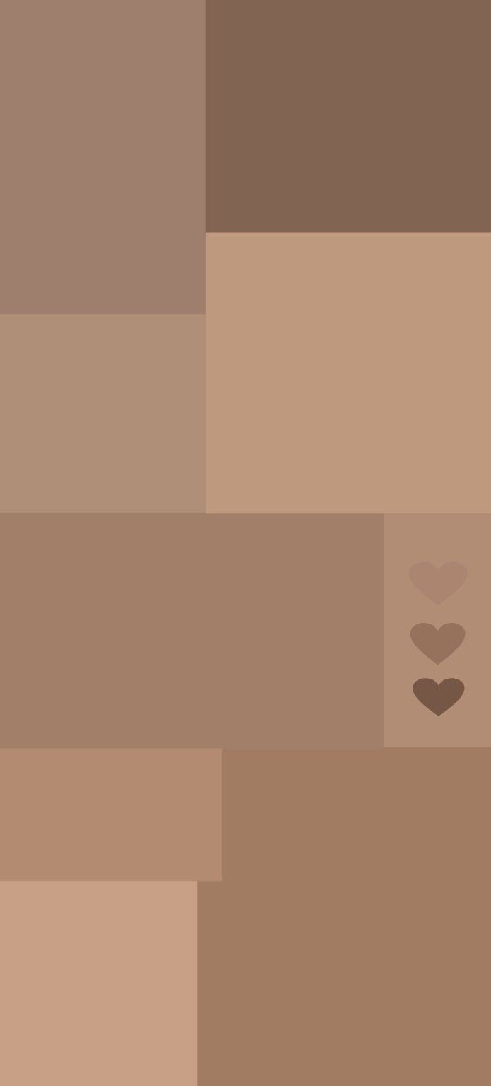 an abstract background with different shades of brown and beiges, including two heart shapes