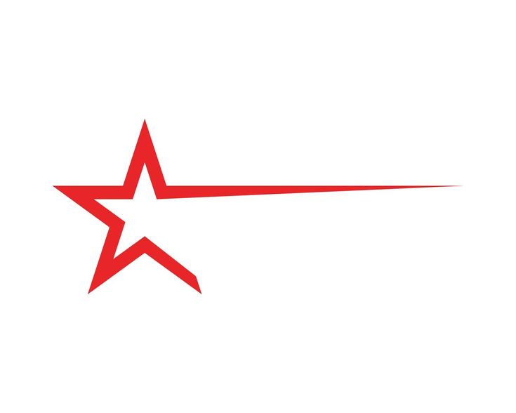 a red star on a white background