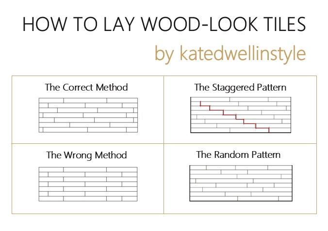 how to lay wood - look tiles by katedwellinstyle on etsyle