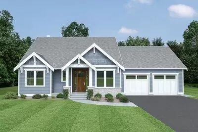 this is a computer rendering of the front of a house