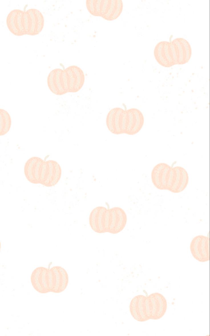 an orange and white background with small peaches on the bottom right corner, in shades of pale pink