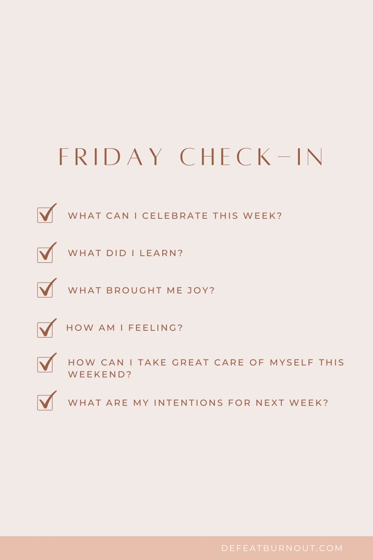 the text friday check - in is displayed on a pink background