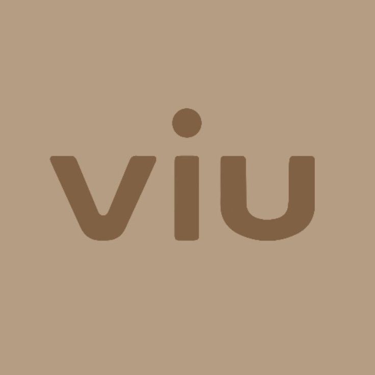 the word vi is written in brown on a tan background