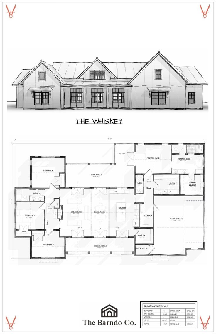 the plans for this house are shown in two different views