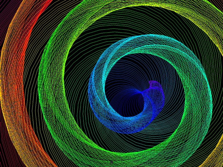 an image of colorful lines in the shape of a circle