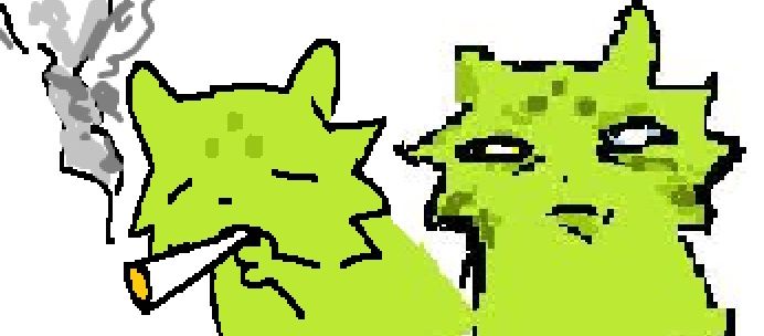 an image of two green pokemons facing each other