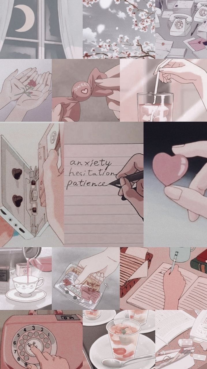 Aesthetic Vintage Pink Anime Aesthetic Wallpaper