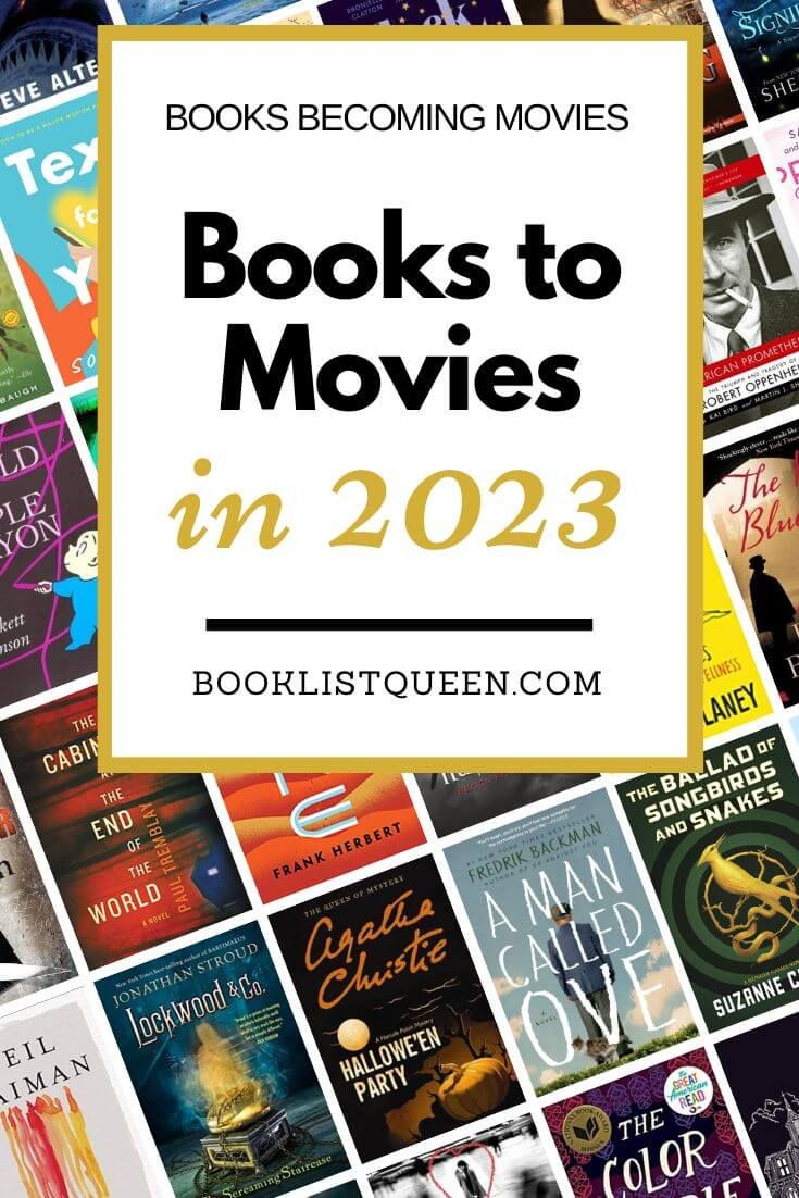 books to movies in 2020 with the title overlaying them and an image of many different