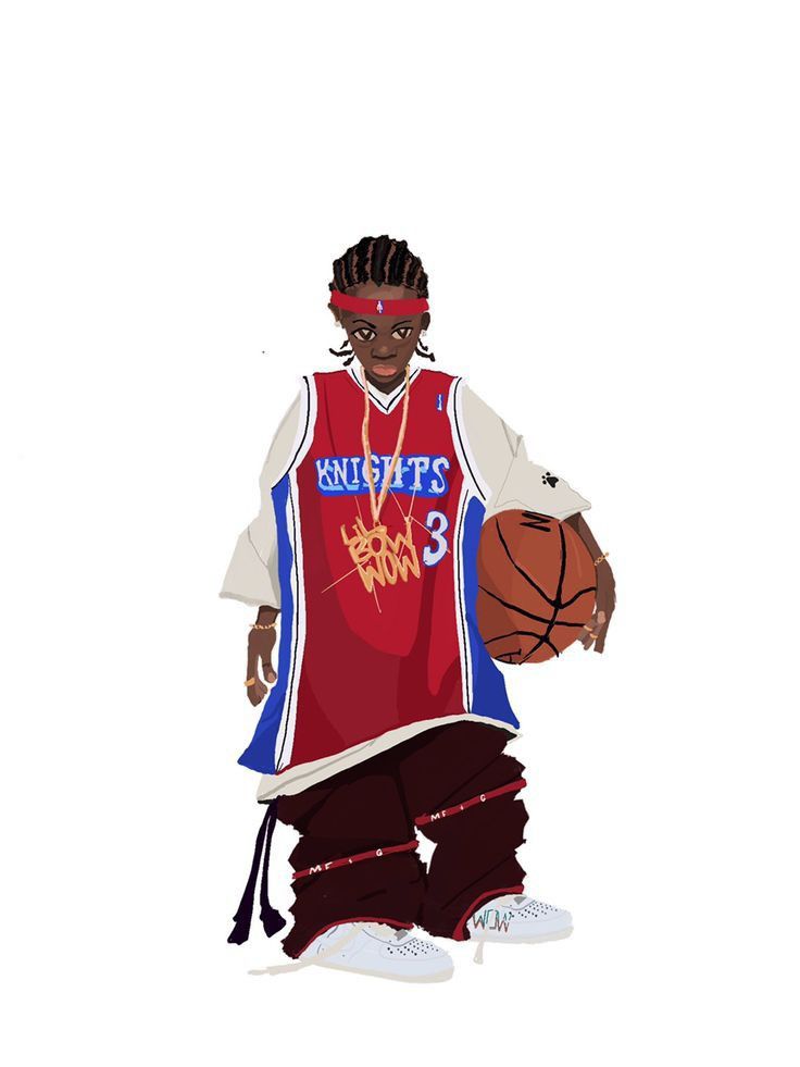 a drawing of a person with a basketball in his hand and the number 3 on their shirt