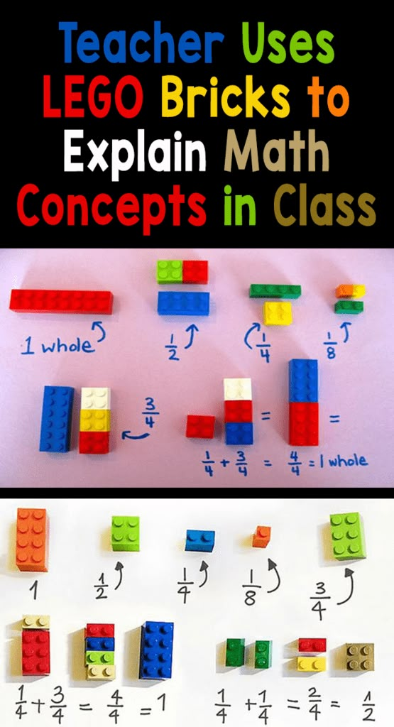 lego bricks to explain math concept in class, and then use them as an interactive learning tool