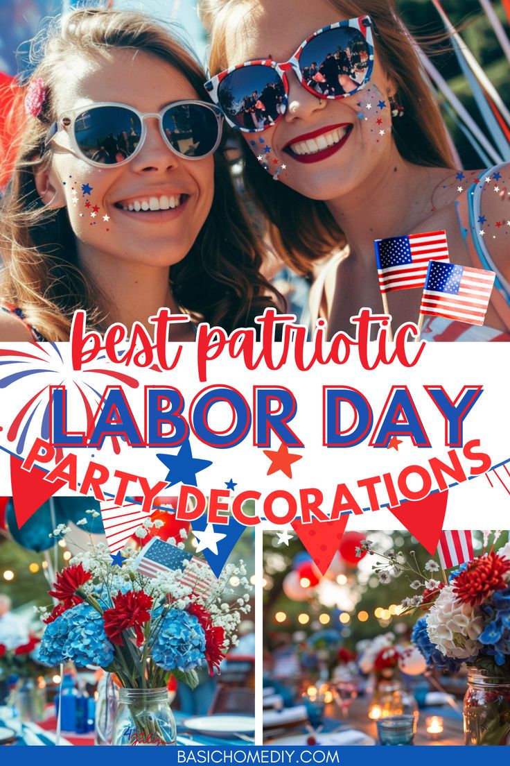 two women wearing patriotic glasses with the words best patriotic labor day decorations