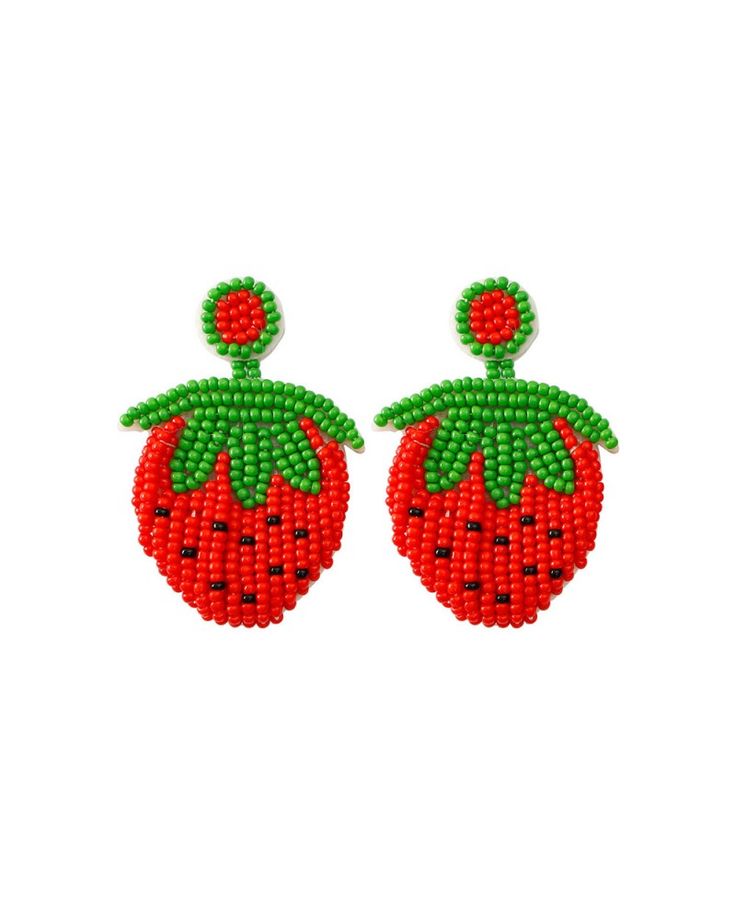 Get 10% off now! Buy cool beach vacation round strawberry statement earrings at cheap price online. Free stable shipping and pro since 2009. Cute Summer Vacation Jewelry, Summer Fruit Design Drop Earrings, Trendy Red Jewelry For Vacation, Summer Fruit Design Earrings, Round Beach Earrings For Summer, Round Summer Beach Earrings, Round Summer Vacation Earrings, Summer Vacation Round Earrings, Summer Casual Jewelry With Fruit Design