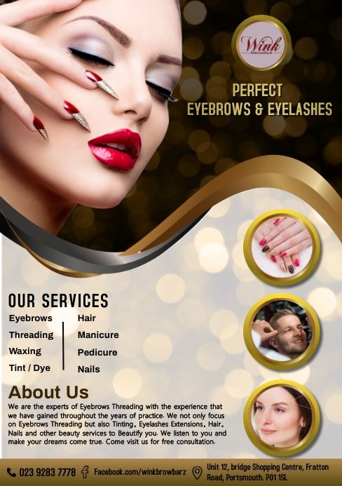 a flyer for a beauty salon