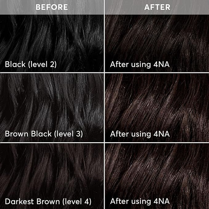 Madison Reed Radiant Hair Color Kit, Darkest Ash Brown for 100% Gray Coverage, Ammonia-Free, 4NA Messina Brown, Permanent Hair Dye, Pack of 1 #AD Black Hair Color Chart, Darkest Brown Hair Color, Darkest Brown Hair, Dark Brown Hair Dye, Dark Ash Brown, Madison Reed, Brown Hair Dye, Hair Color Chart, Black Hair Color