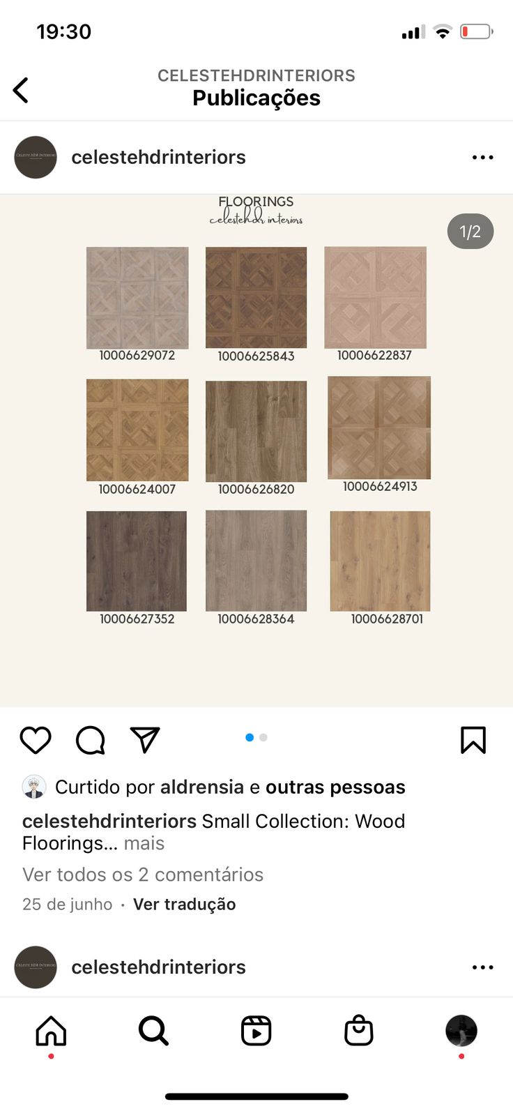 an image of wood flooring samples on the app