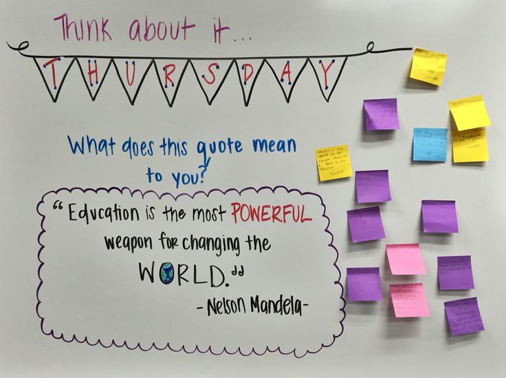 a bulletin board with post - it notes on it that say what does this quote mean to you?