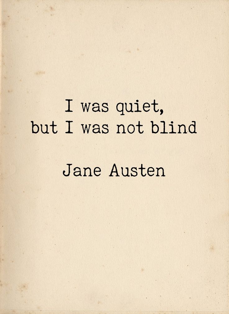 jane austen quote on white paper with black ink in the center and bottom corner