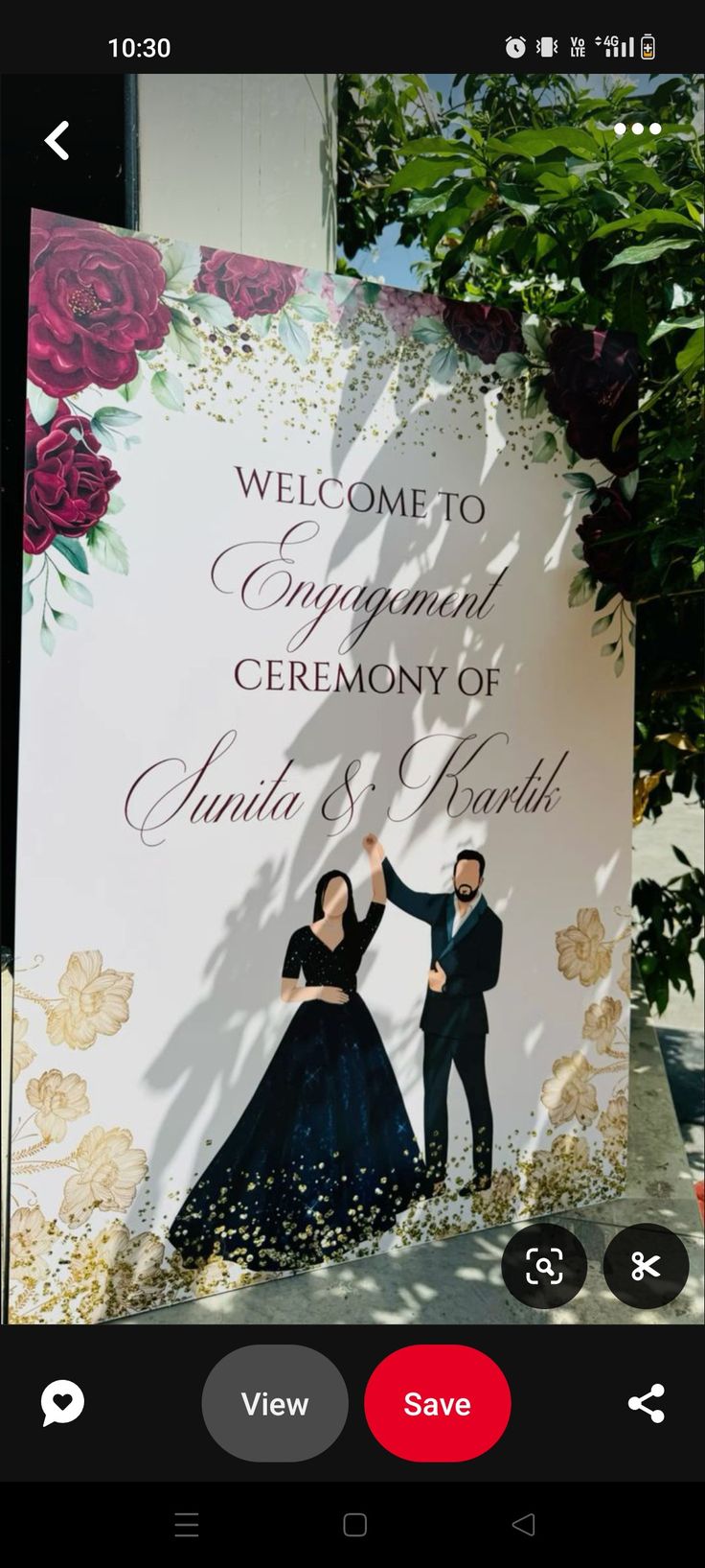 an image of a couple holding hands in front of a welcome sign for their wedding