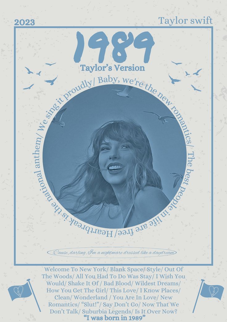 an advertisement for taylor's version of the 1989 album, featuring taylors version