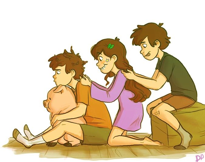 three people sitting next to each other on the ground with one person touching another's chest