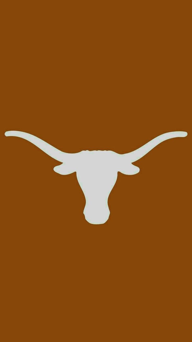 the longhorns logo is shown on an orange and brown background with white outline