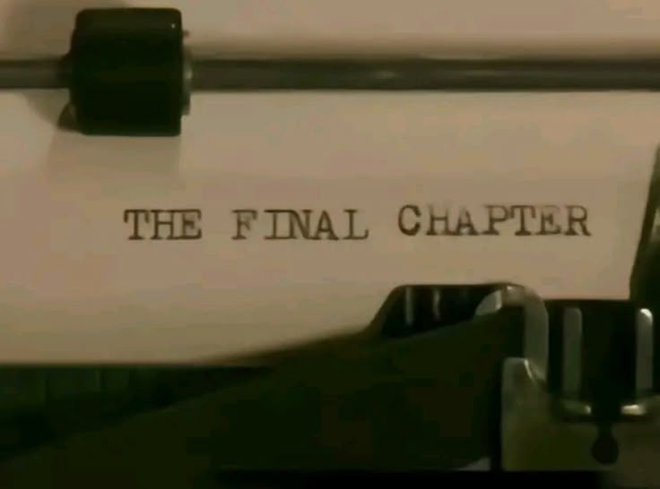 an old typewriter with the words the final charter written on it