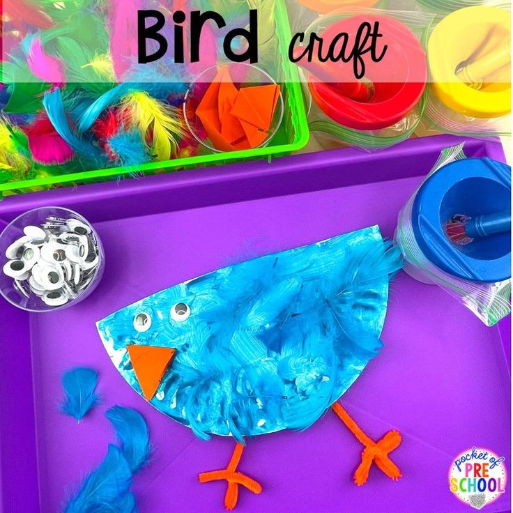 this is an image of a paper plate bird craft