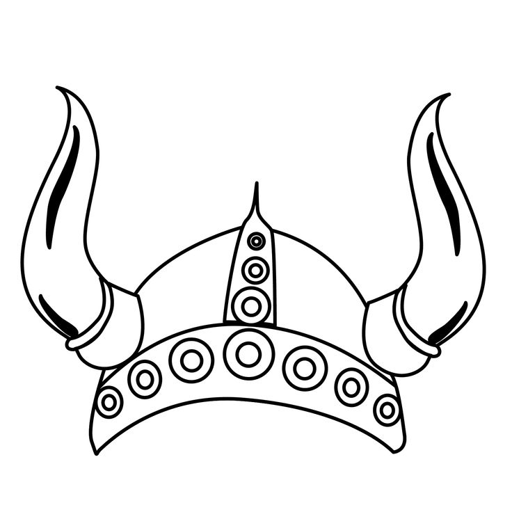 a black and white drawing of a crown with horns on it's head,