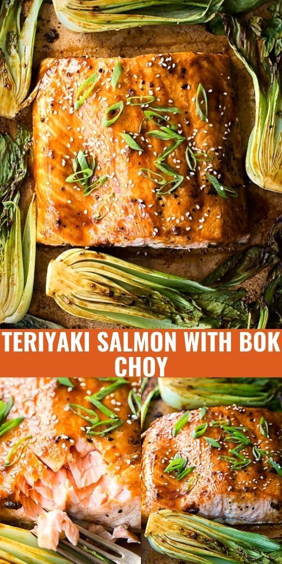 True Foods Grilled Salmon Bokchoy, Baked Teriyaki Salmon Recipes Oven, Pok Choi, Chili Glazed Salmon, Vikalinka Recipes, Easy One Pan Dinner, Easy Fish Dinners, Salmon Recipes Oven, Salmon Fillet Recipes