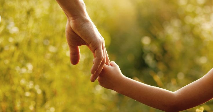 two hands holding each other in front of some tall grass and flowers with sunlight shining on them