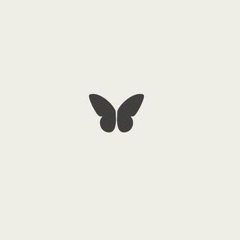 a black and white image of a butterfly on a light gray background with the words, `