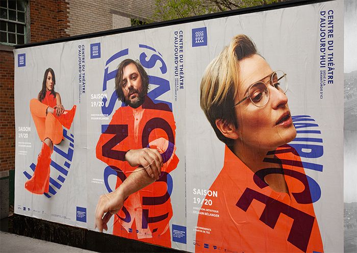 a large poster on the side of a building advertising women's rights and men's rights