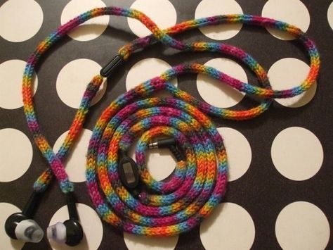 a pair of headphones sitting on top of a polka dot table